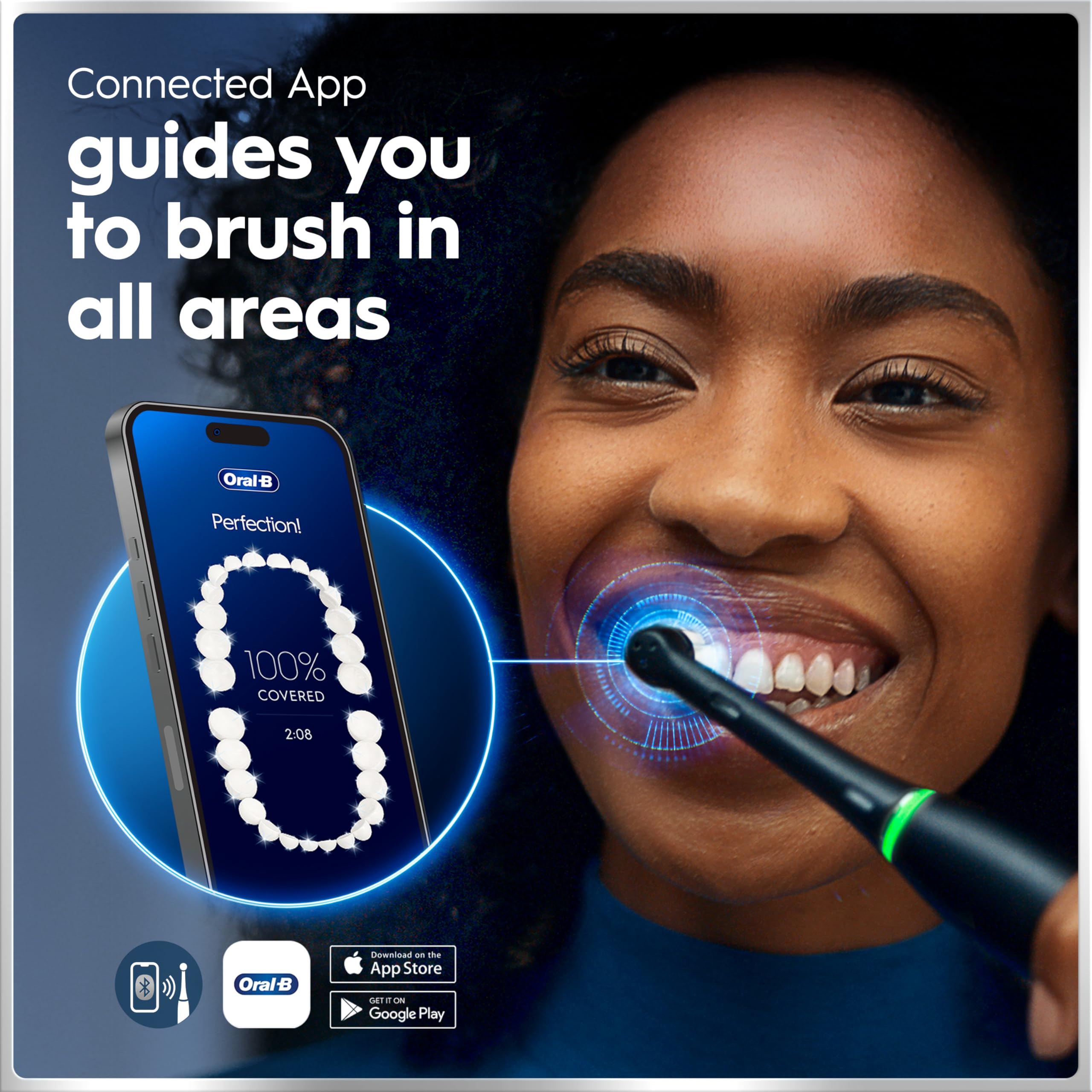 Oral-B iO7 luz del sensor de presión visible que protege las encías durante cepillado