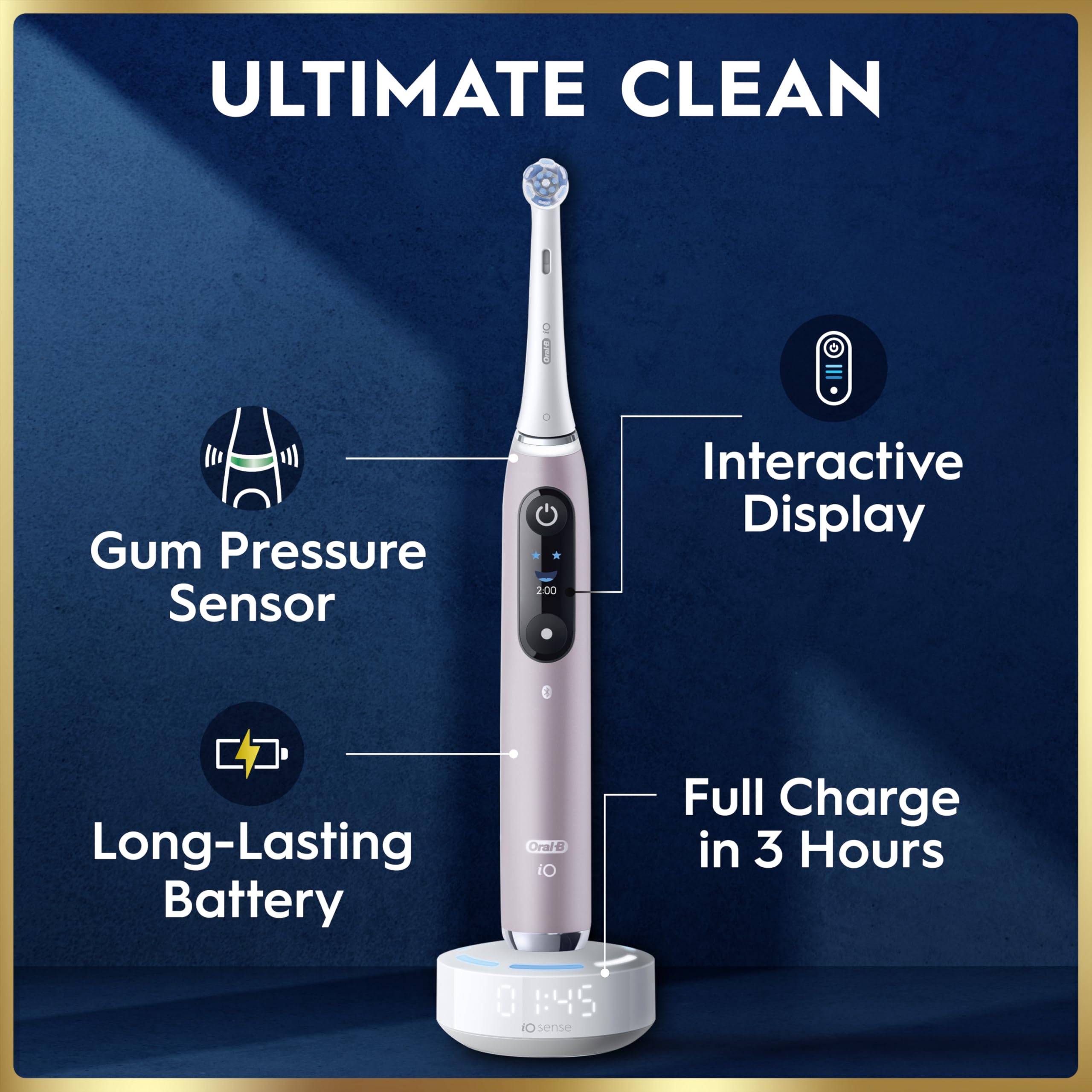 Oral-B iO9 mango con pantalla interactiva para guía y retroalimentación