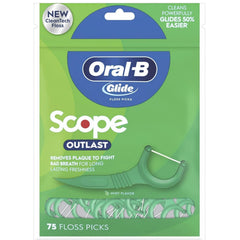 Oral-B embalaje frontal con paletas Glide y beneficio frescor duradero