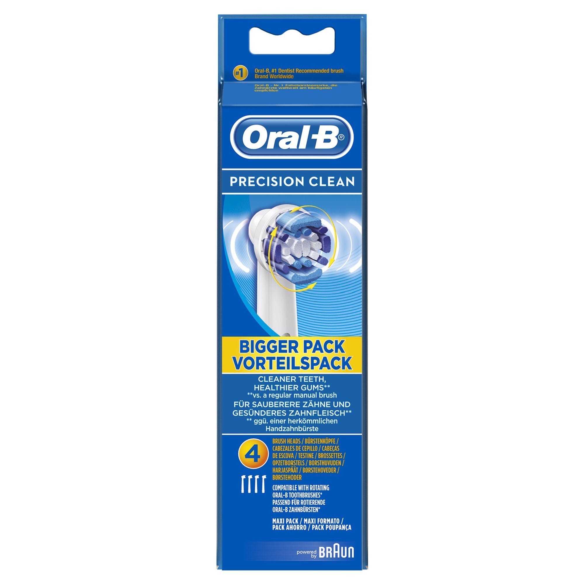 Oral-B paquete y etiqueta original que garantiza recambios compatibles