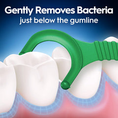 Oral-B etiqueta del producto con lista de características sin PTFE ni PFAS, transparencia informativa