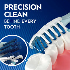 Oral-B PowerTip con cerdas largas alcanzando zonas difíciles