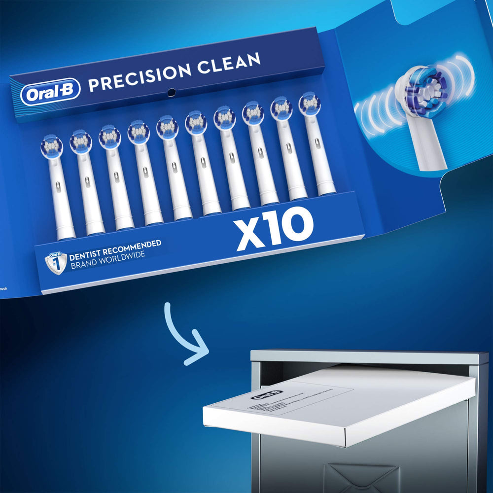 Oral-B detalle de cerdas Precision Clean que alcanzan entre dientes y mejoran limpieza