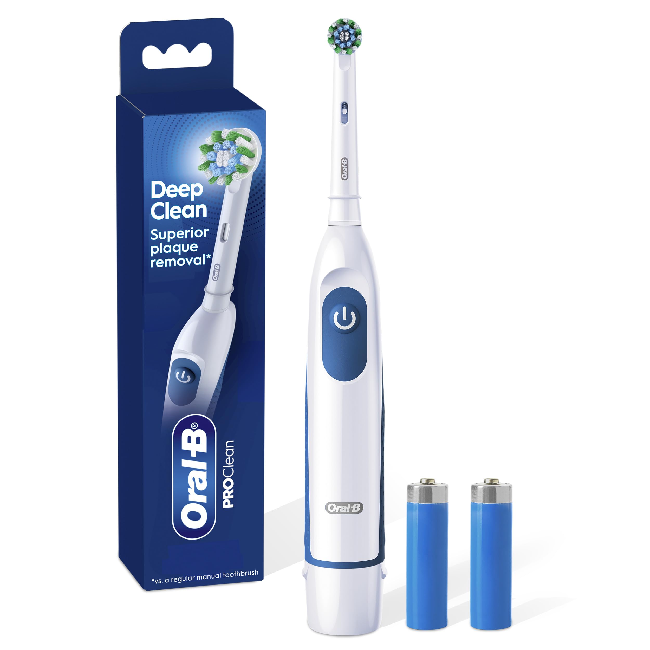Oral-B Pro 100 3D White frontal mostrando diseño y beneficio de limpieza