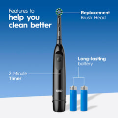 Oral-B detalle de cerdas CrossAction inclinadas, limpieza entre dientes mejorada