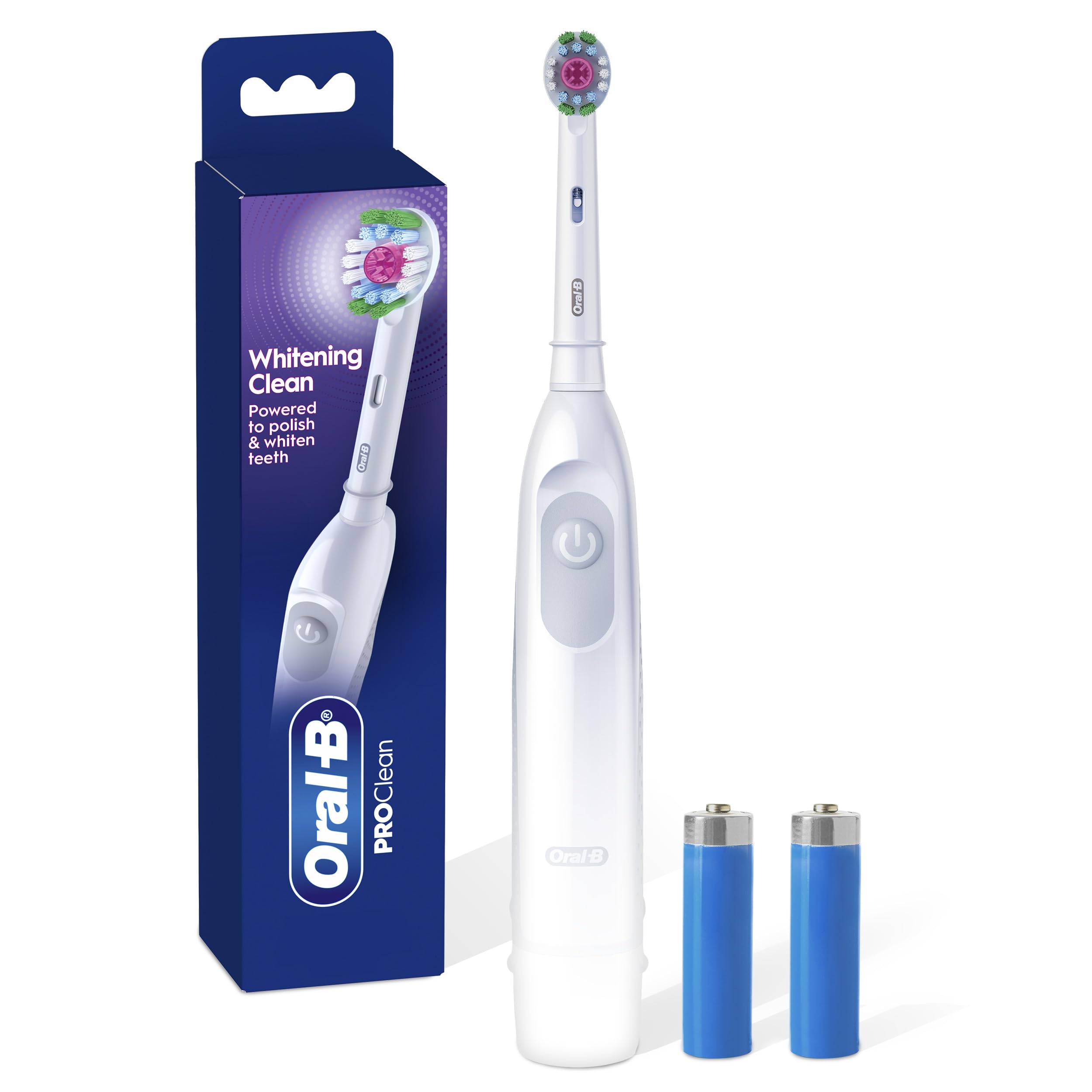 Oral-B vista frontal del mango mostrando limpieza precisa y comodidad