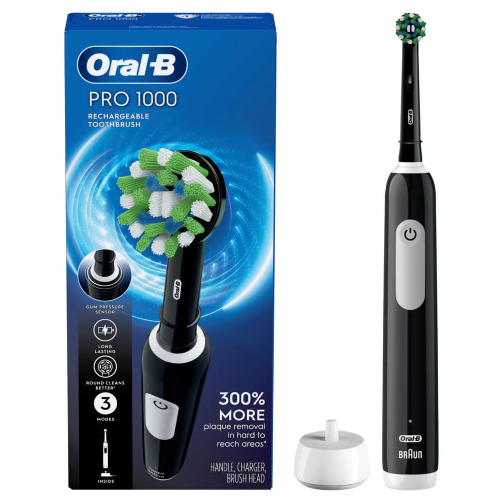 Oral-B Pro 1000 en baño moderno mostrando uso cotidiano y estilo
