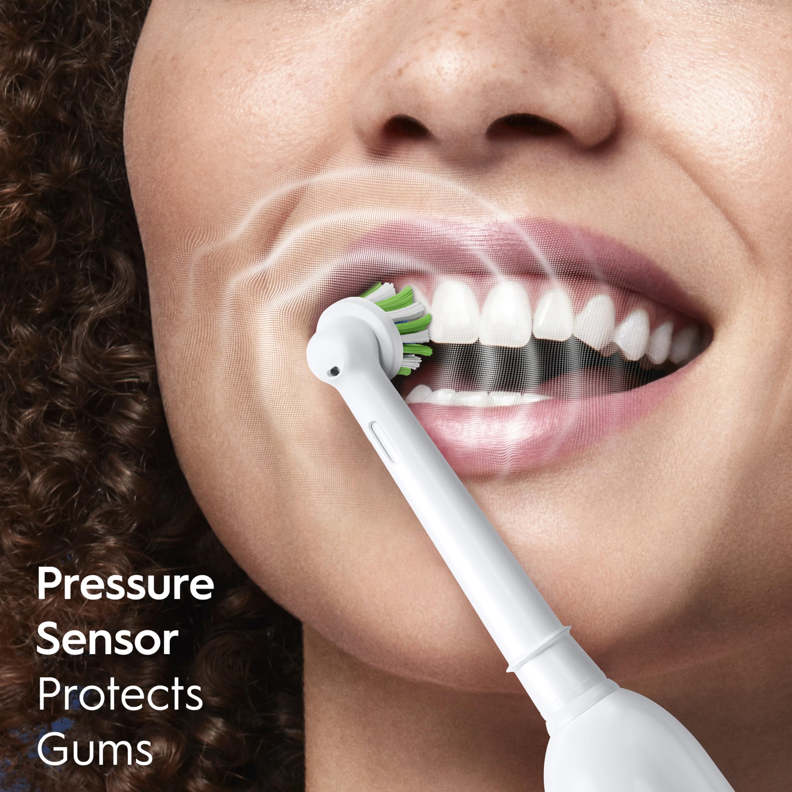 Oral-B comparación de tamaño para apreciar ergonomía del mango