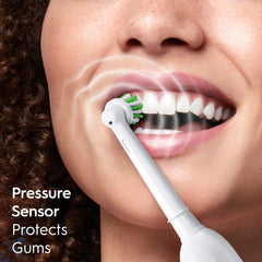 Oral-B comparación de tamaño para apreciar ergonomía del mango