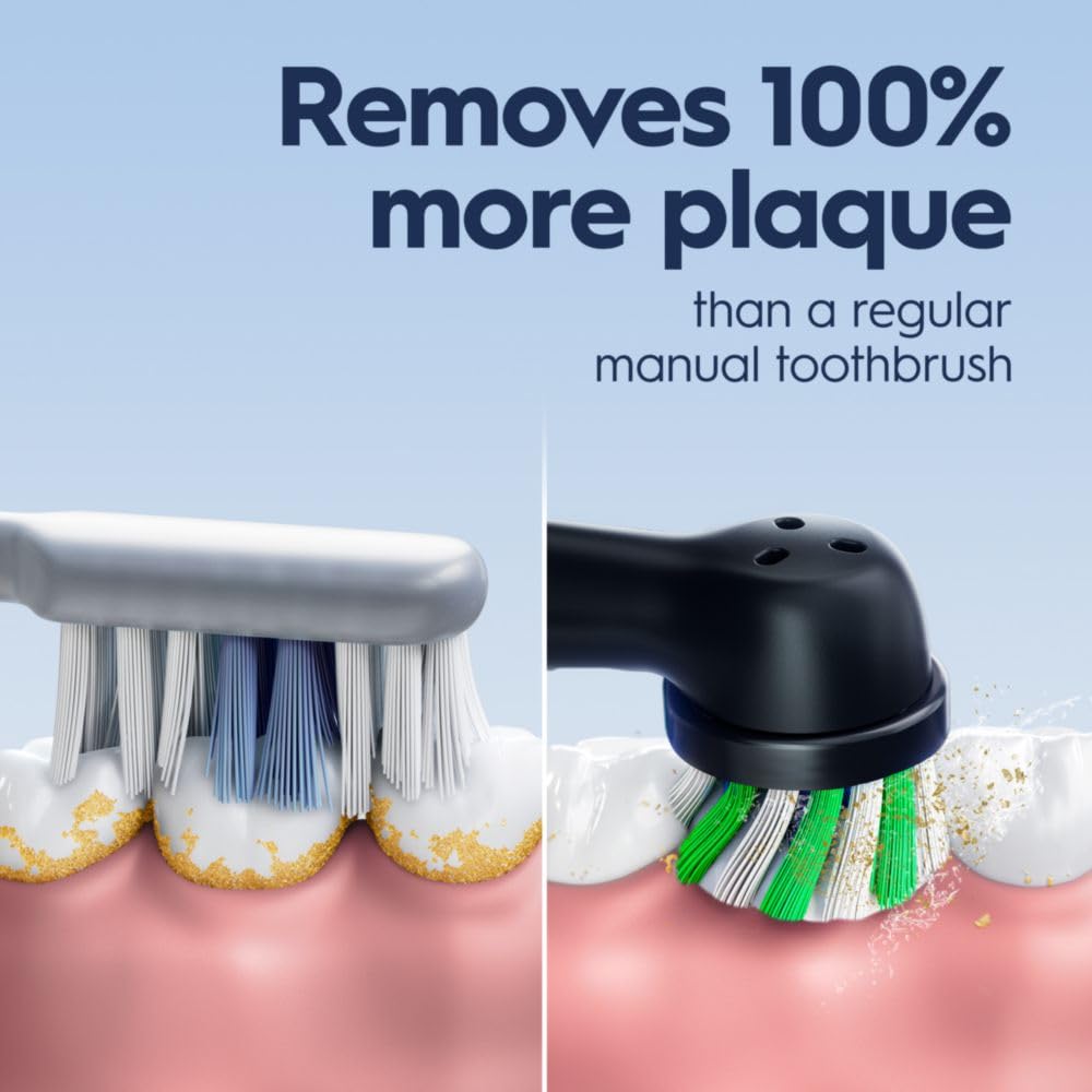 Oral-B Pro 1000 cerdas en primer plano que mejoran el contacto dental