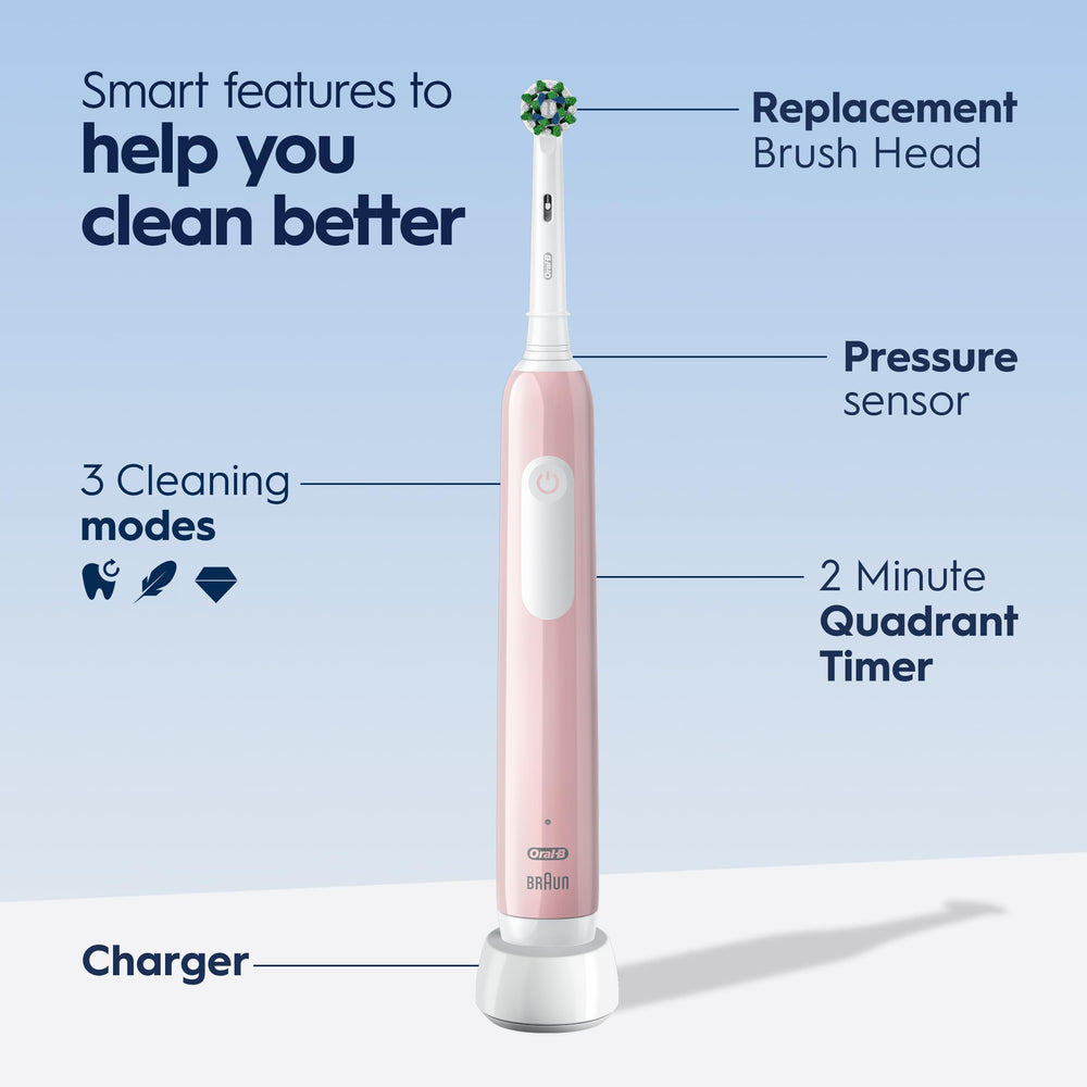 Oral-B Pro 1000 primer plano de cerdas que destaca acción 3D y limpieza precisa