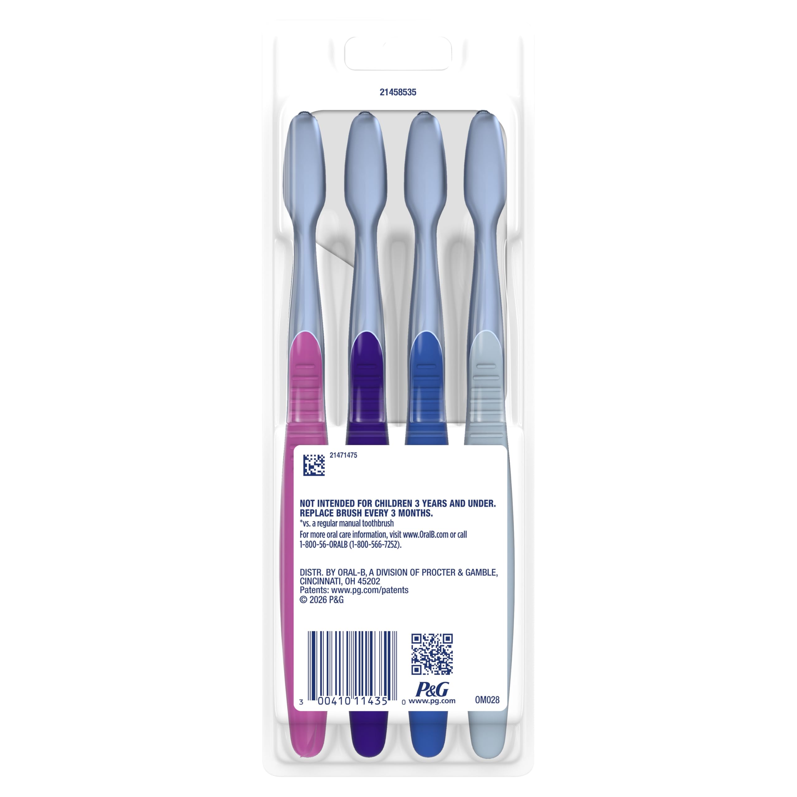 Oral-B caja abierta con etiqueta y beneficios visibles para elección informada