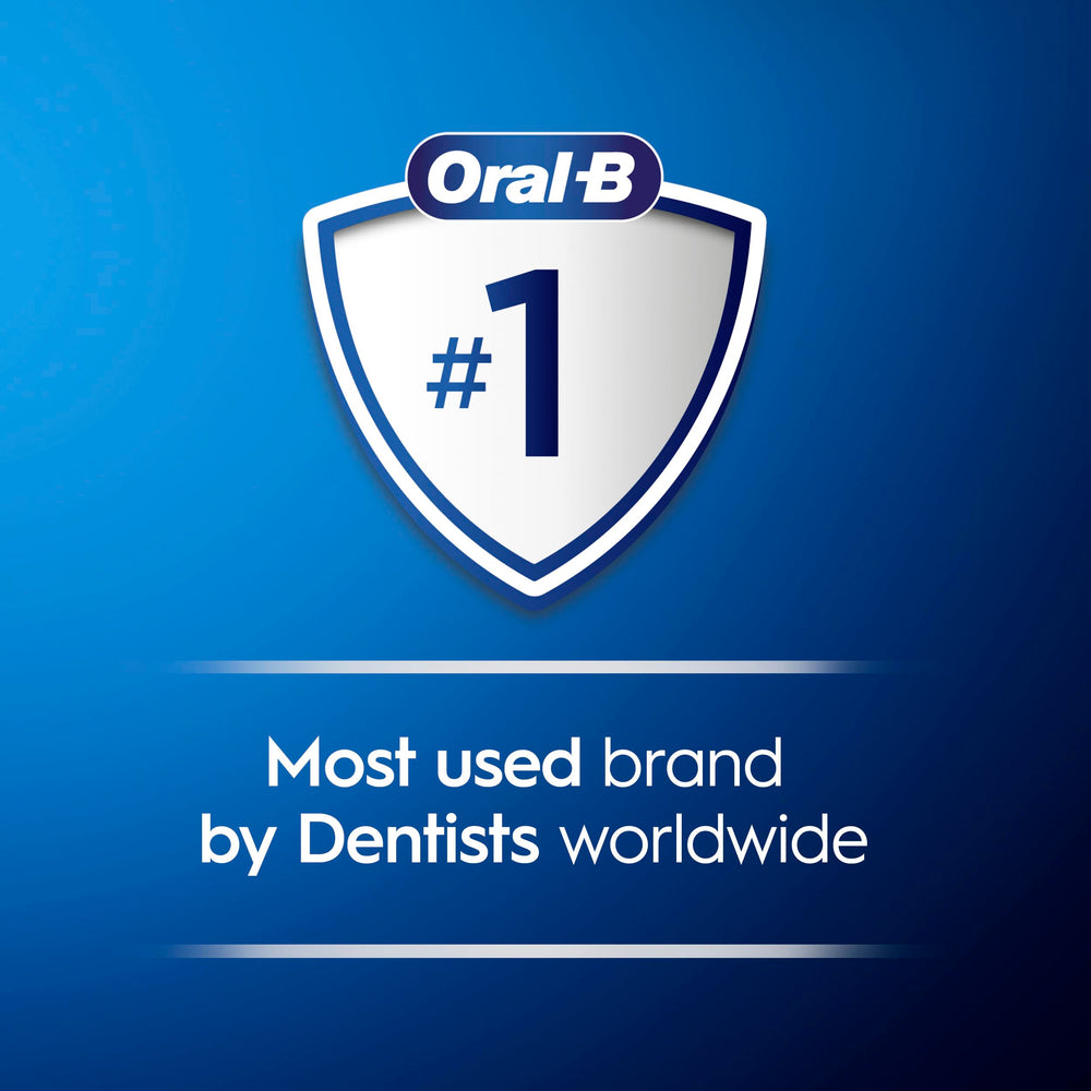 Oral-B comparación de tamaño del cabezal para apreciar alcance interdental