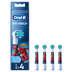 Oral-B cabezal Pro Kids Spiderman vista frontal, diseño divertido para motivar cepillado