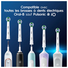 Oral-B cabezal montado en cepillo en uso para limpieza eficaz