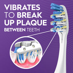 Oral-B Pulsar cabezal partido mostrando adaptación para acceder entre dientes
