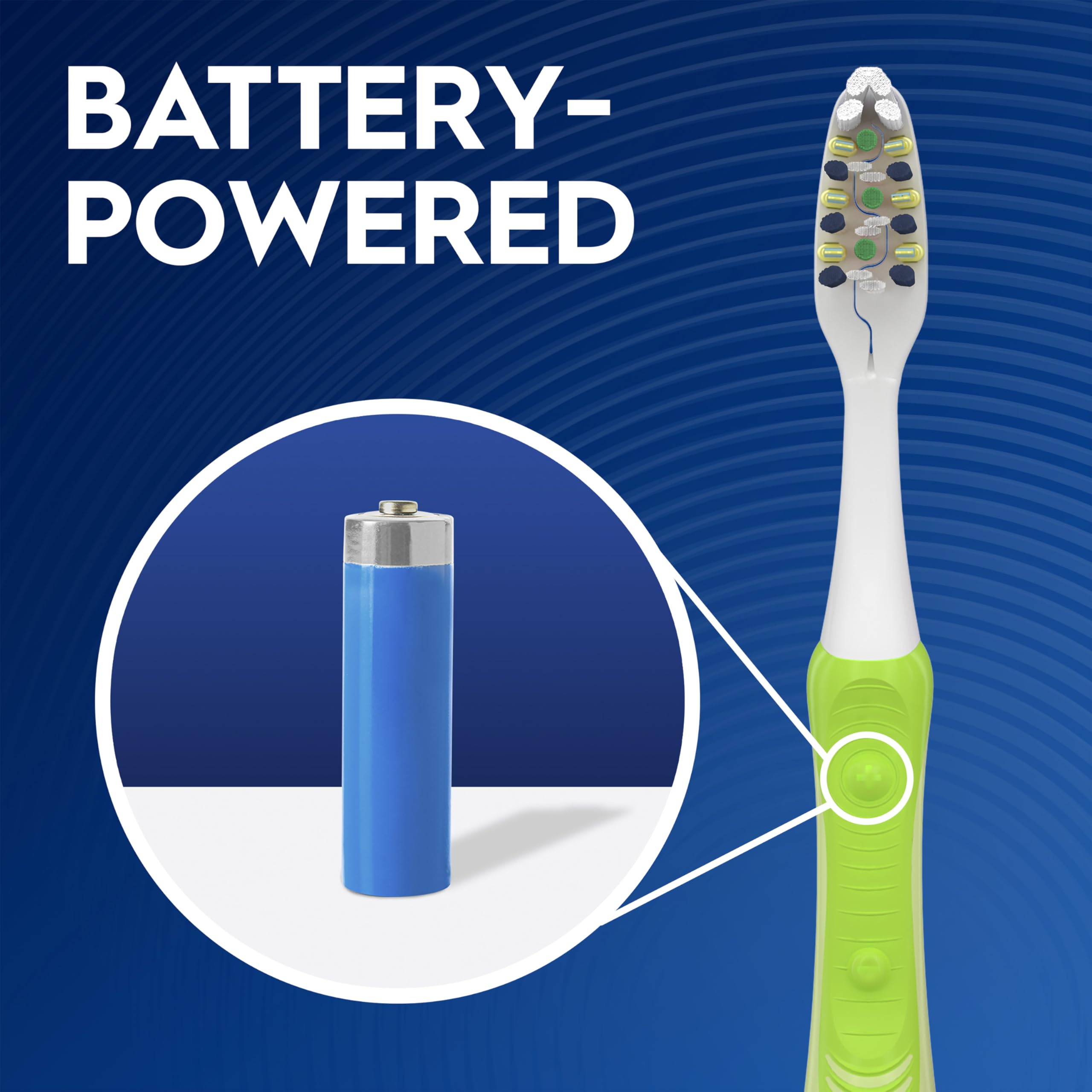 Oral-B tamaño del cepillo en mano fácil de transportar y manejar