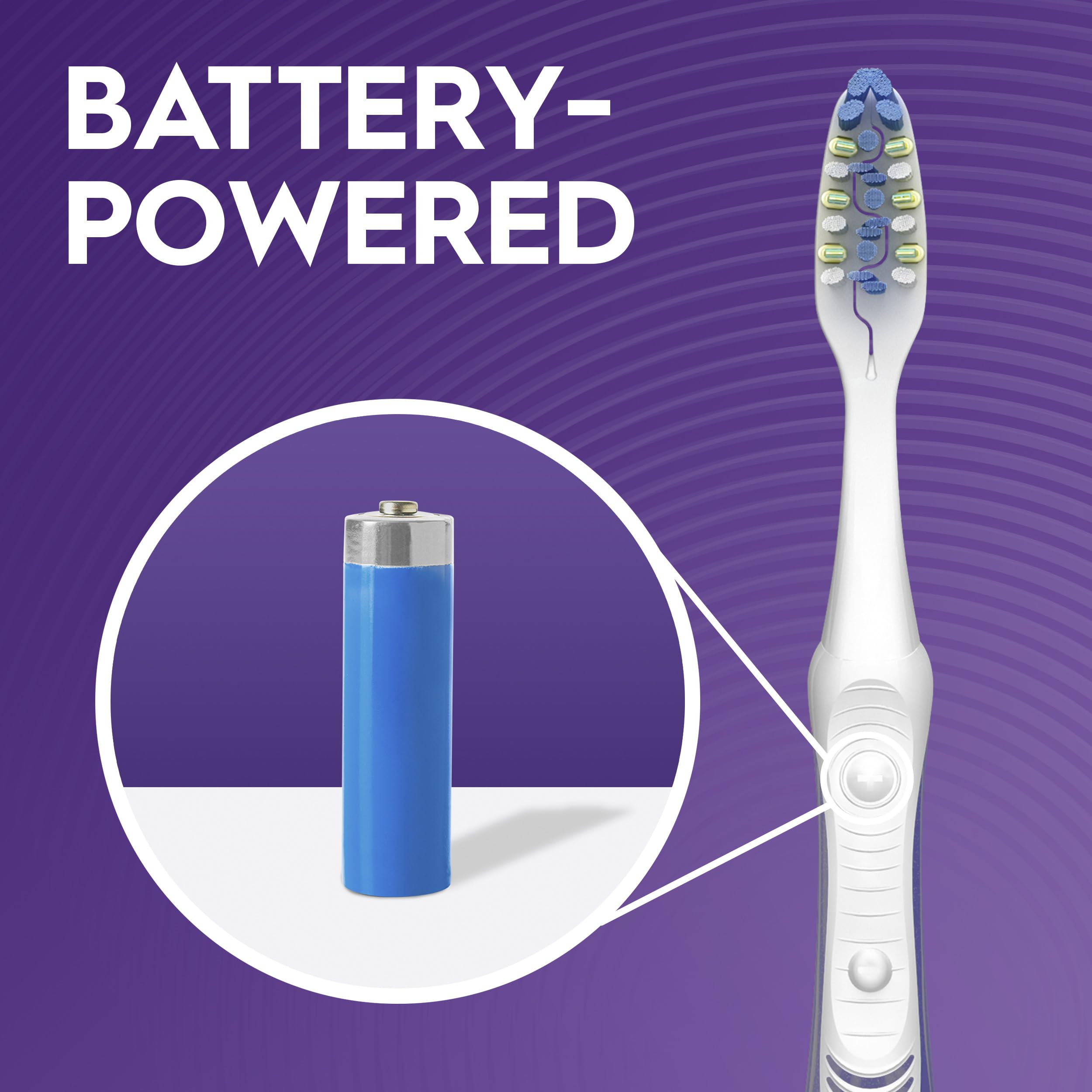 Oral-B Pulsar comparación de tamaño en mano, portátil para viajar