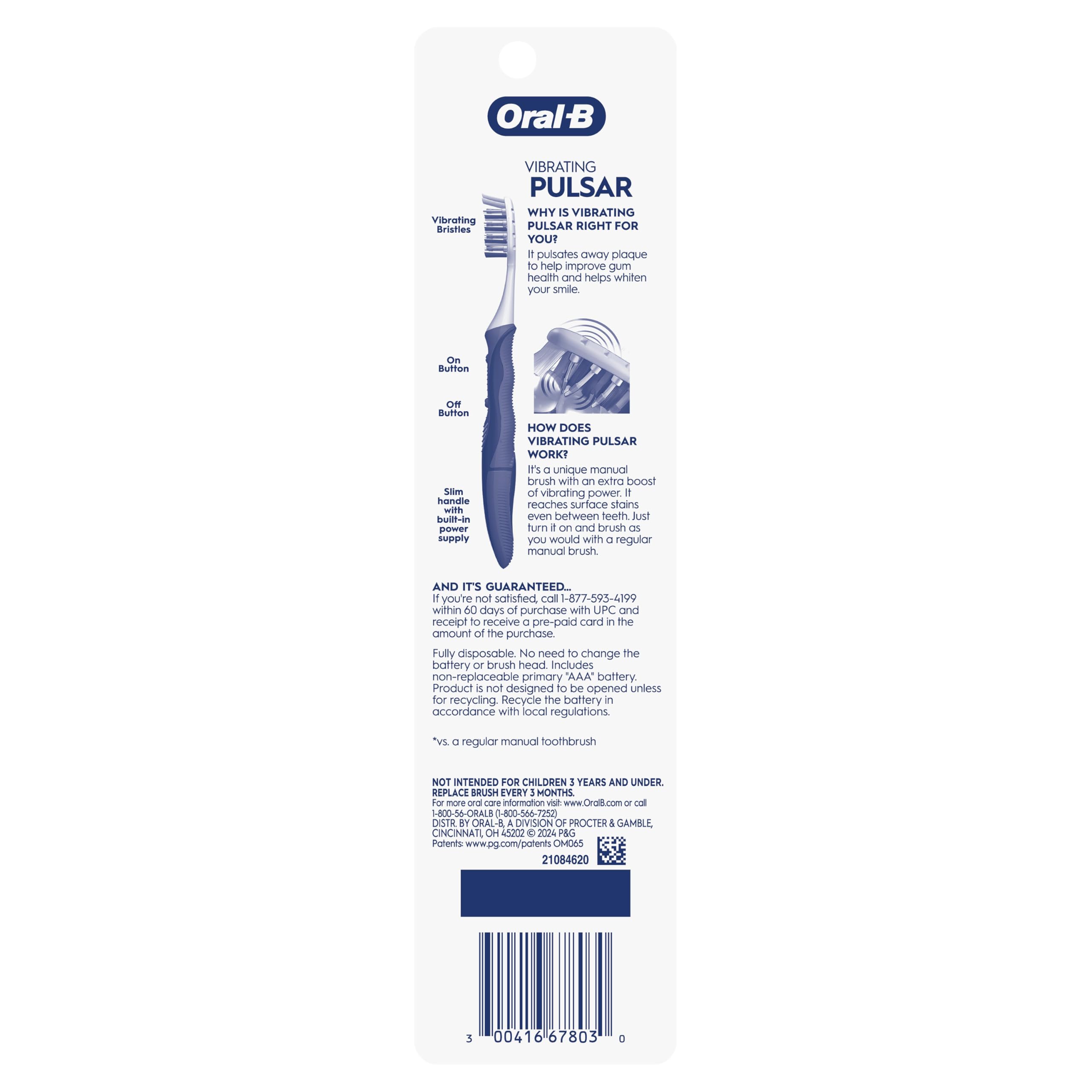 Oral-B estilo de vida viajero, cepillo portátil para cuidados fuera de casa