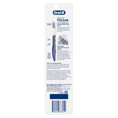 Oral-B Pulsar etiqueta con especificaciones, información clara y visible