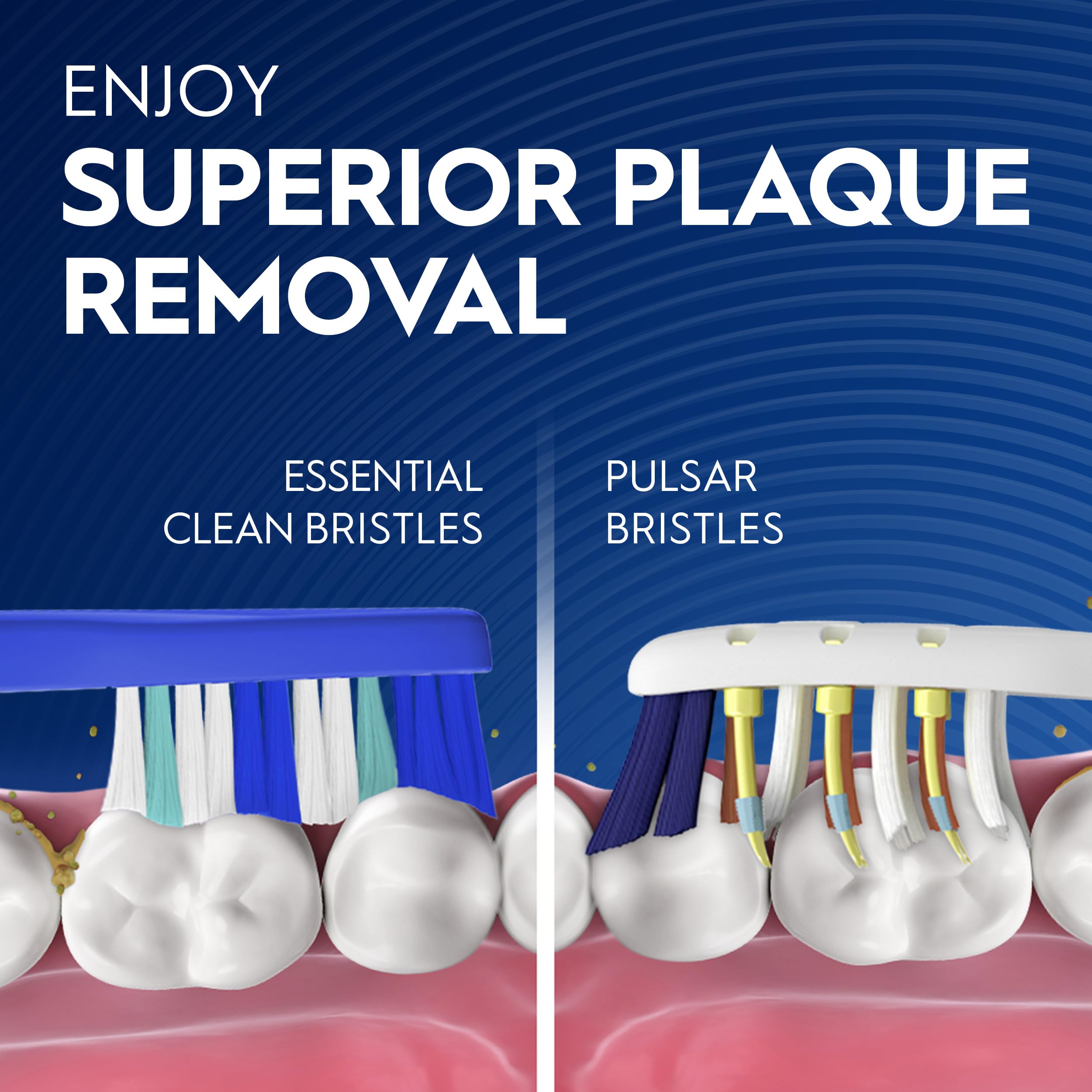 Oral-B Pulsar etiqueta Microban que protege cerdas y mantiene frescura