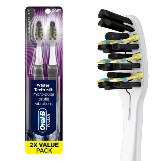 Oral-B Pulsar vista frontal del pack 2, práctico y listo para usar
