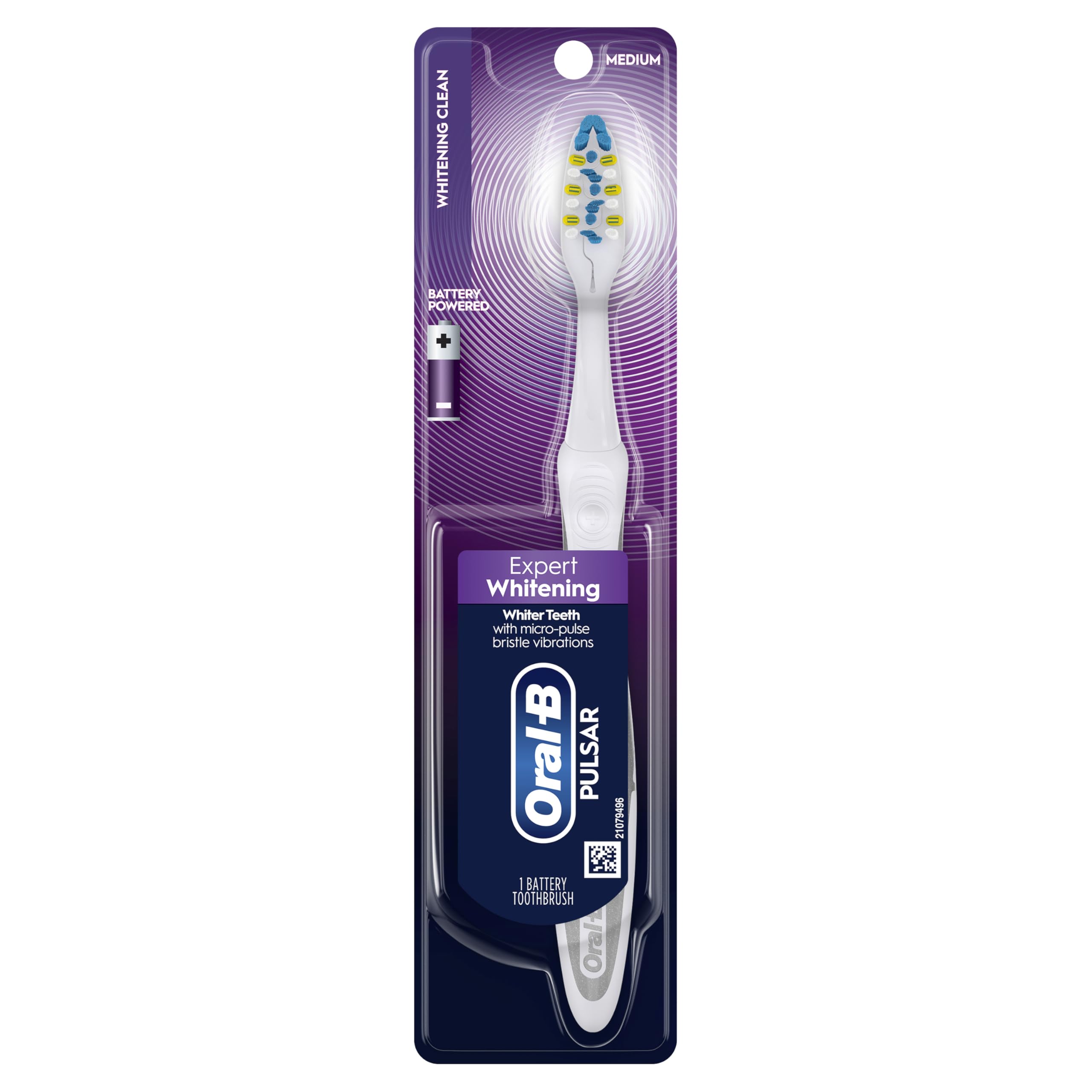 Oral-B Pulsar pila incluida junto al mango, energía lista al comprar