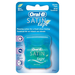 Oral-B detalle de la textura satinada de la cinta, suavidad y resistencia