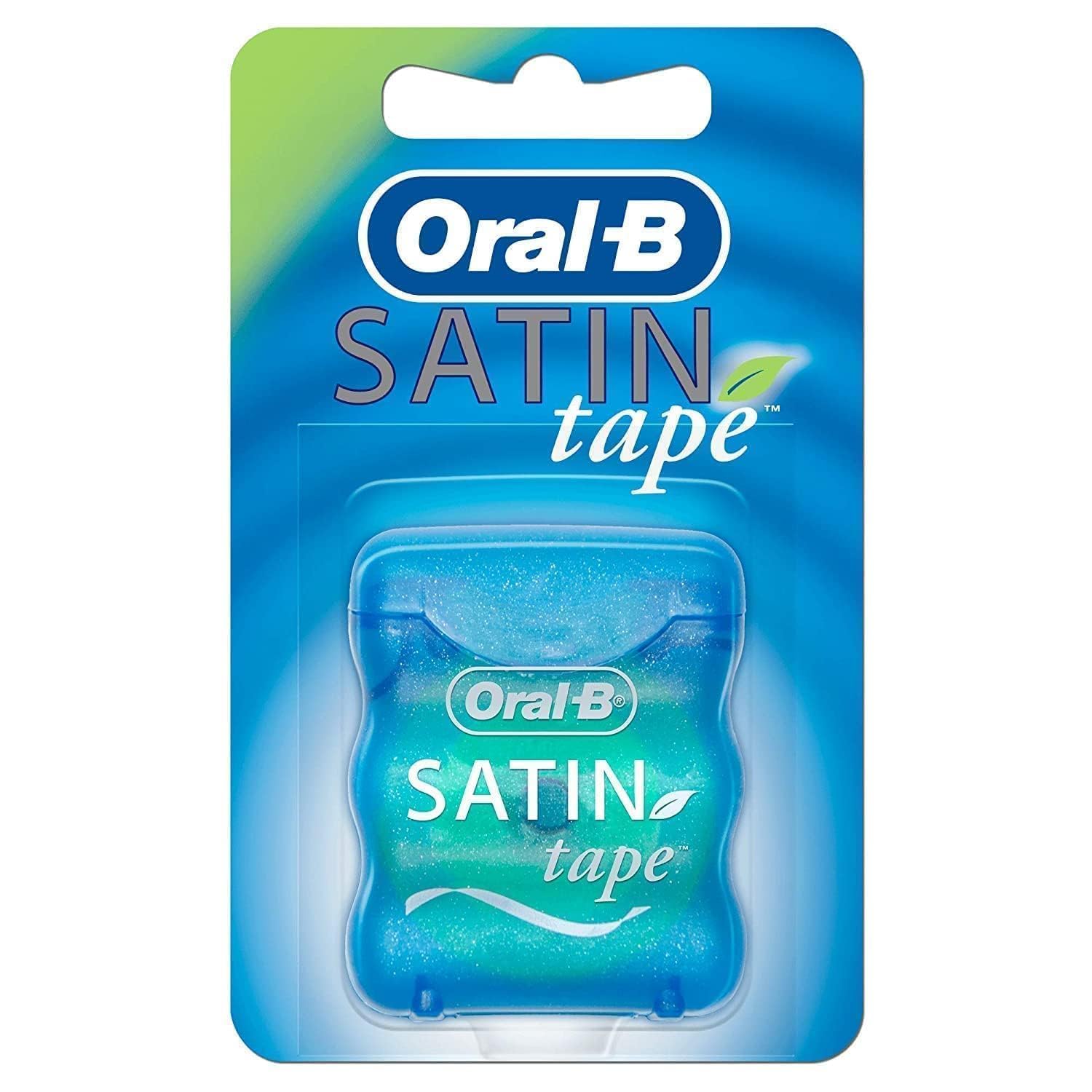 Oral-B vista frontal del envase y rollo, apariencia clara y profesional