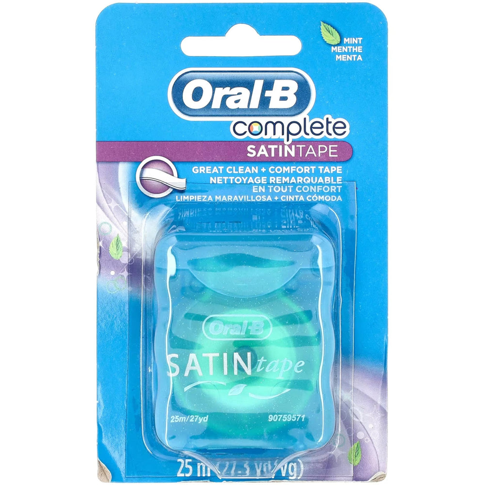 Oral-B Satin Tape pack frontal mostrando las seis unidades y beneficio de ahorro