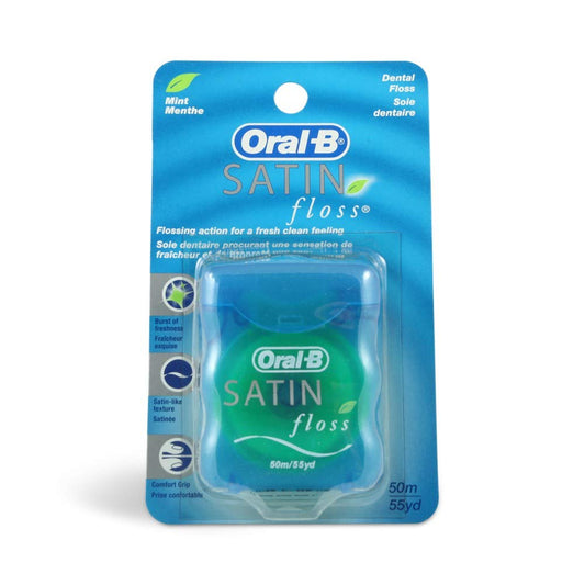 Oral-B cierre y textura satén de la cinta dental enfocada, deslizamiento suave