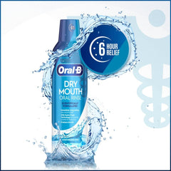 Oral-B textura del líquido en primer plano para hidratación visible