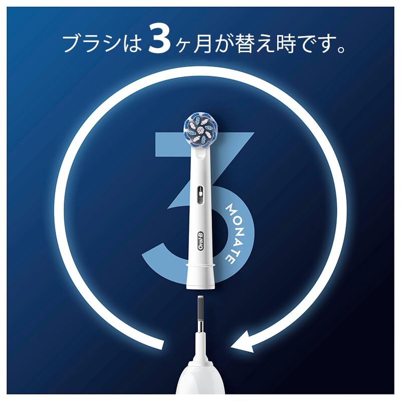 Oral-B persona cepillando en baño cuidado suave de encías
