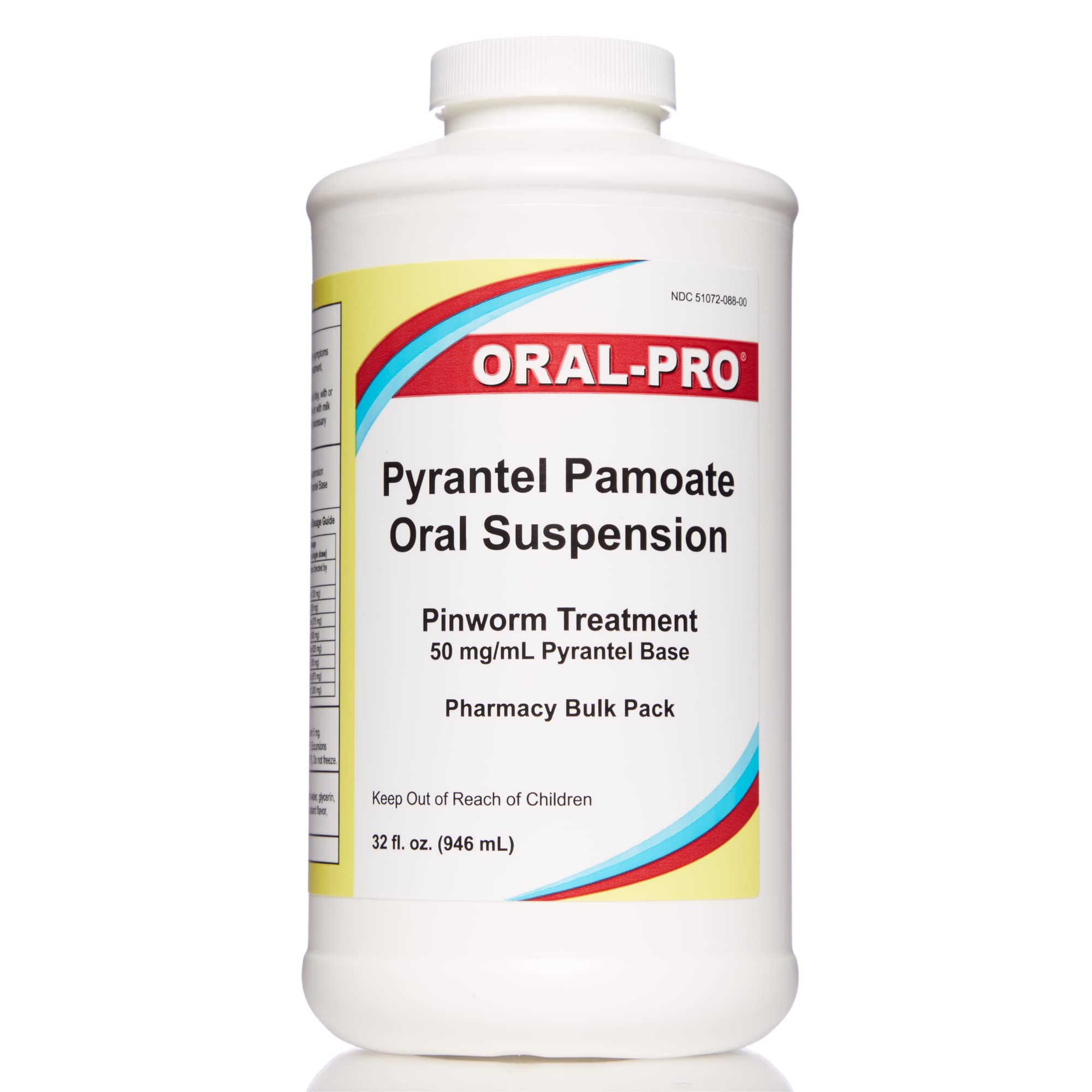Oral-Pro frasco frontal con etiqueta clara y volumen fácil de ver