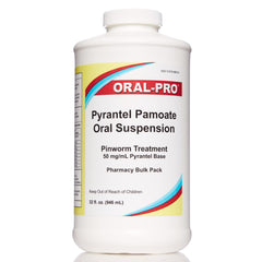 Oral-Pro frasco frontal con etiqueta clara y volumen fácil de ver