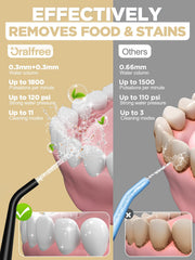 Oralfree boquilla cercana destacando punta intercambiable y precisión
