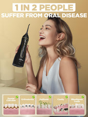 Oralfree dentro de neceser de viaje mostrando conveniencia y transporte