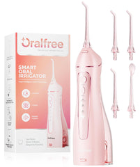 Oralfree vista frontal del irrigador portátil para limpieza eficiente