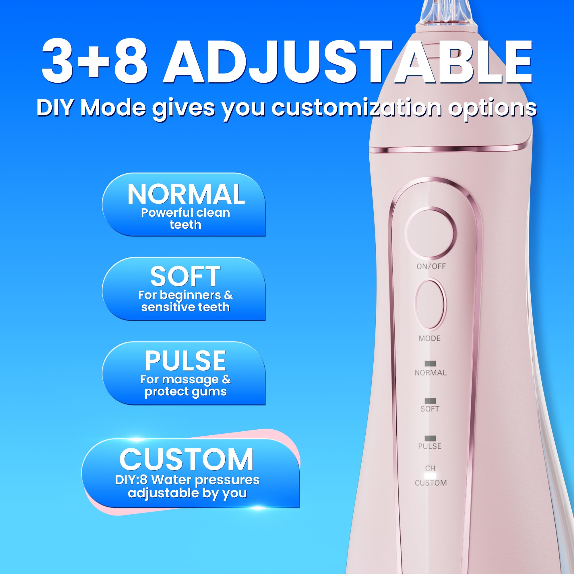 Oralfree textura del mango ergonómico para agarre cómodo y seguro