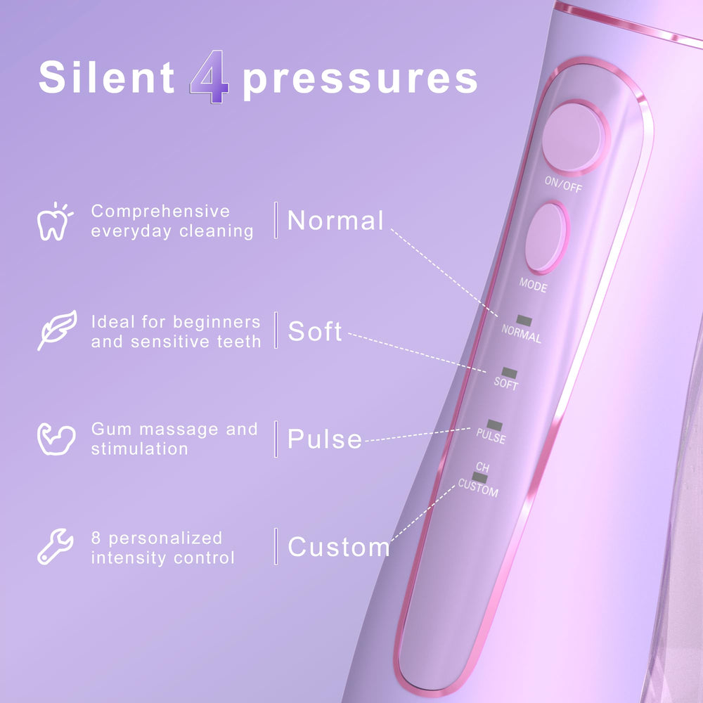 Oralfree irrigador en uso con brackets demostrando limpieza entre alambres y dientes