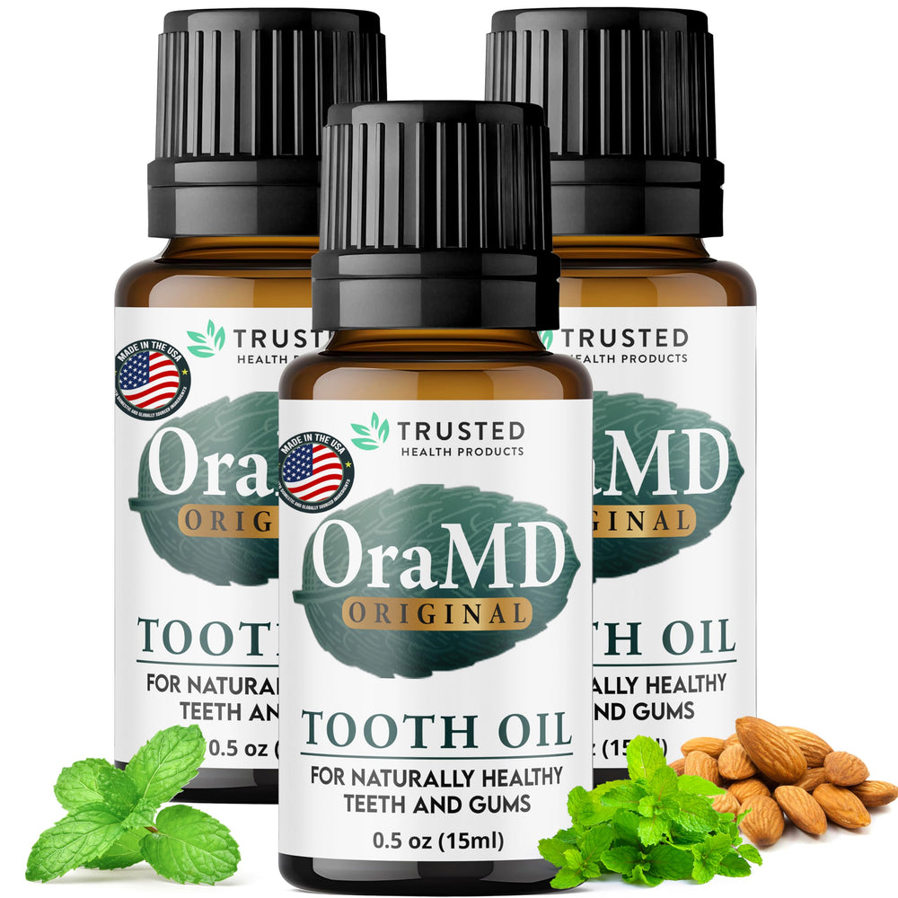 OraMD vista frontal pack de 3 mostrando envases y marca para conveniencia