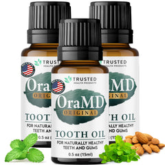 OraMD vista frontal pack de 3 mostrando envases y marca para conveniencia