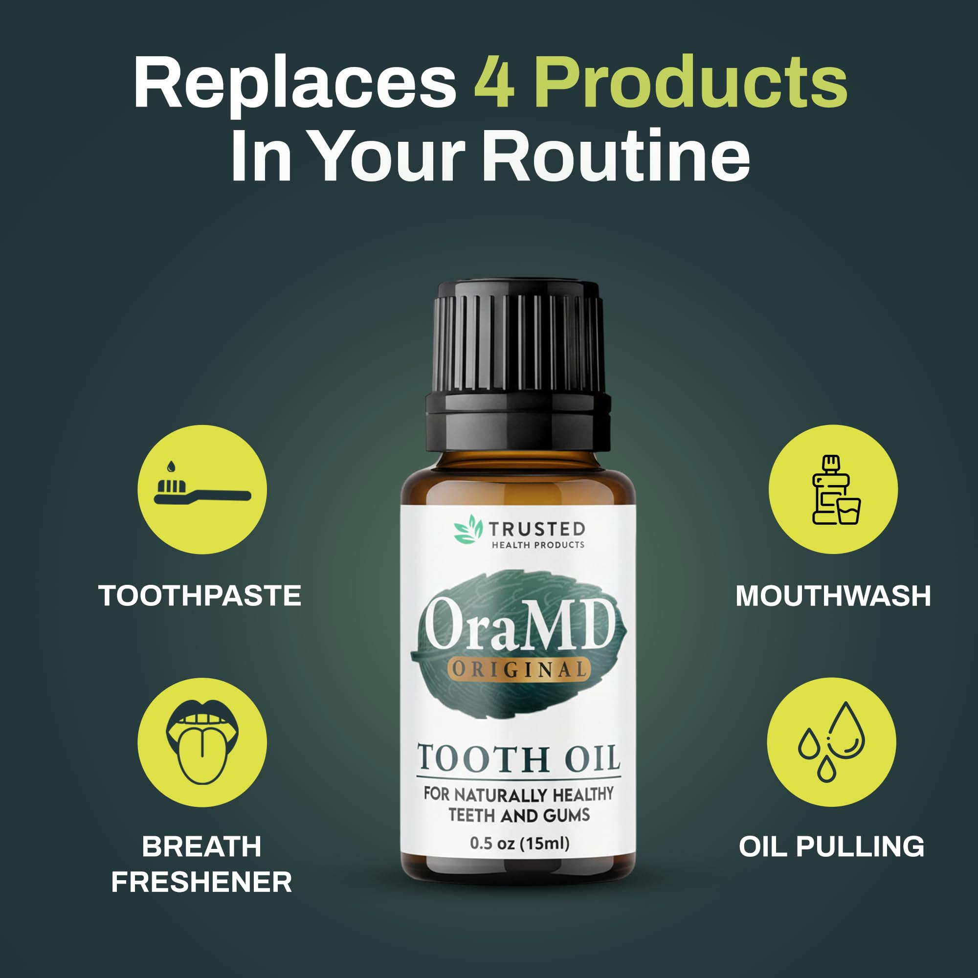 Demostración de oil pulling con OraMD para higiene bucal profunda