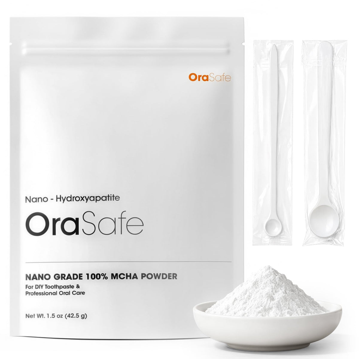 OraSafe envase frontal mostrando etiqueta clara y peso 42.5 g