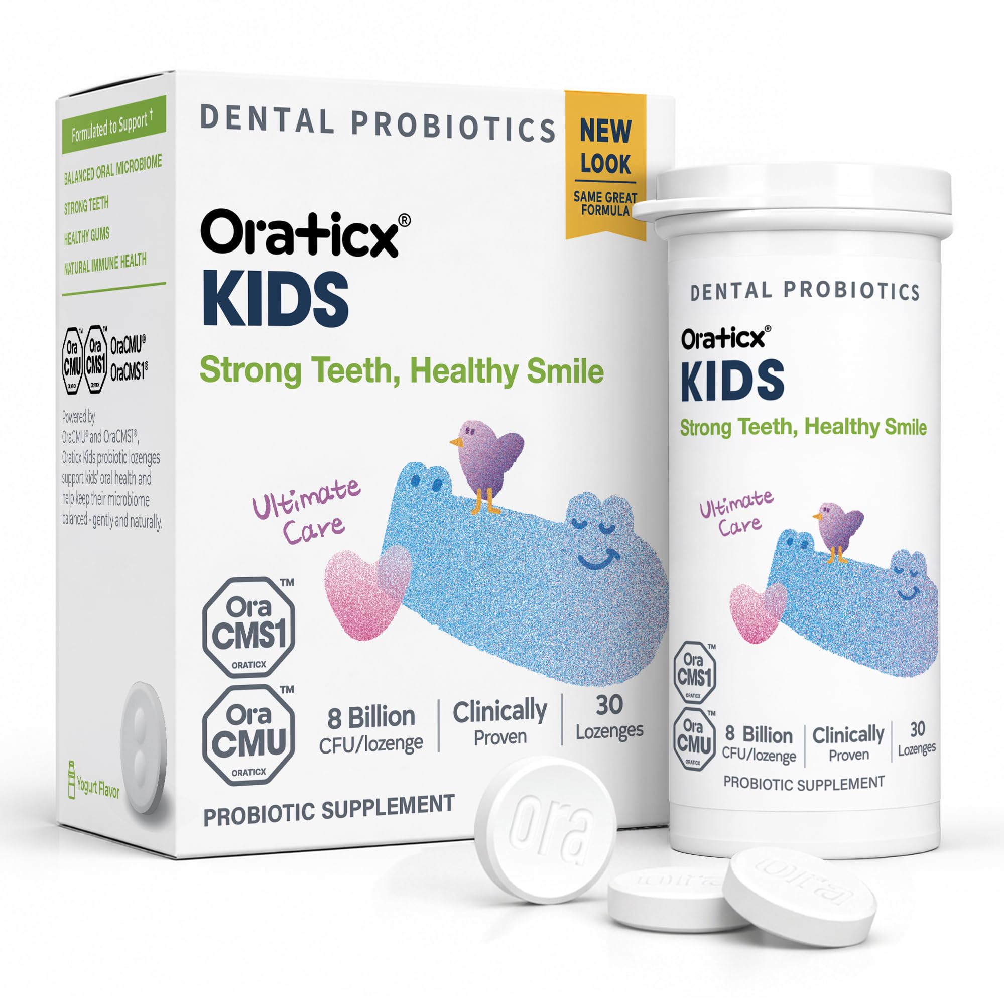 OraTicx botella frontal mostrando diseño y cantidad, beneficio de conveniencia