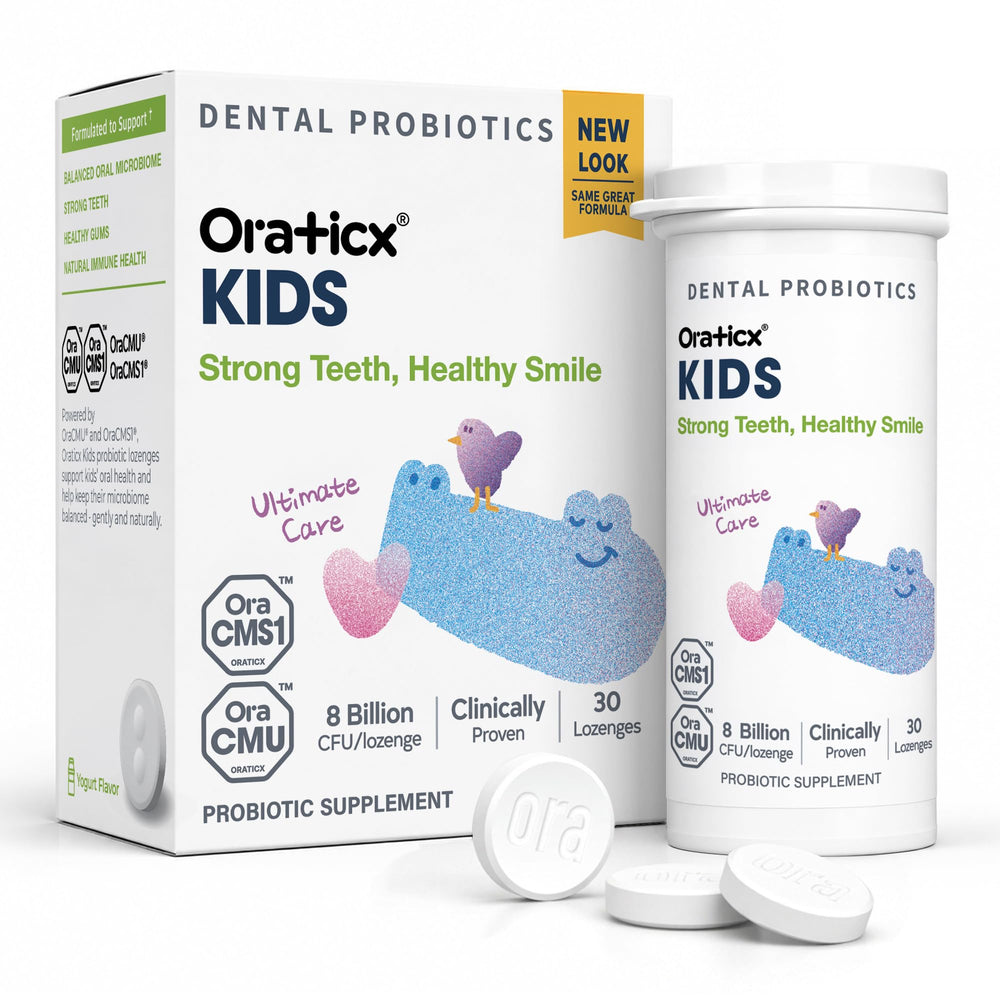 OraTicx botella frontal mostrando diseño y cantidad, beneficio de conveniencia