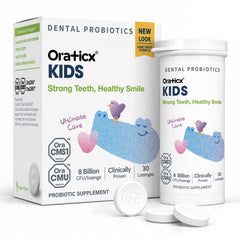 OraTicx botella frontal mostrando diseño y cantidad, beneficio de conveniencia