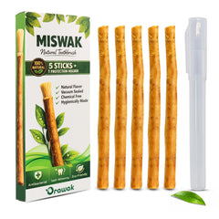 ORAWAK palito Miswak frontal del empaque mostrando frescura y portabilidad