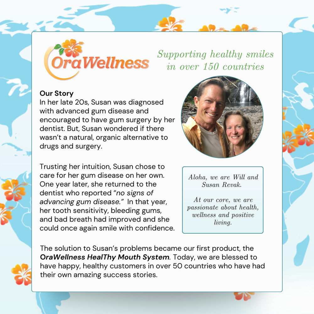 OraWellness ingredientes orgánicos dispuestos mostrando origen vegetal