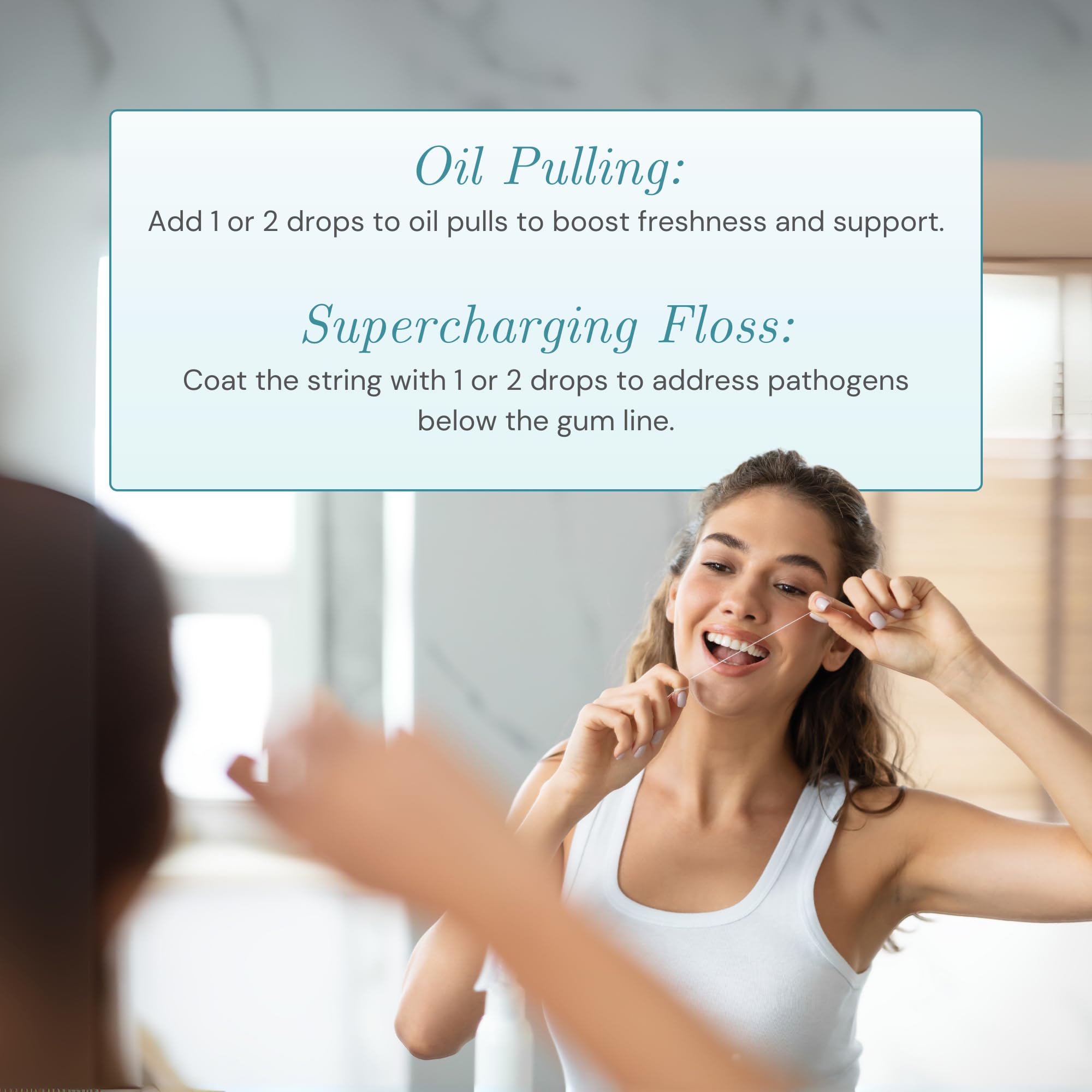 OraWellness gota en hilo dental para limpieza en bolsillos gingivales